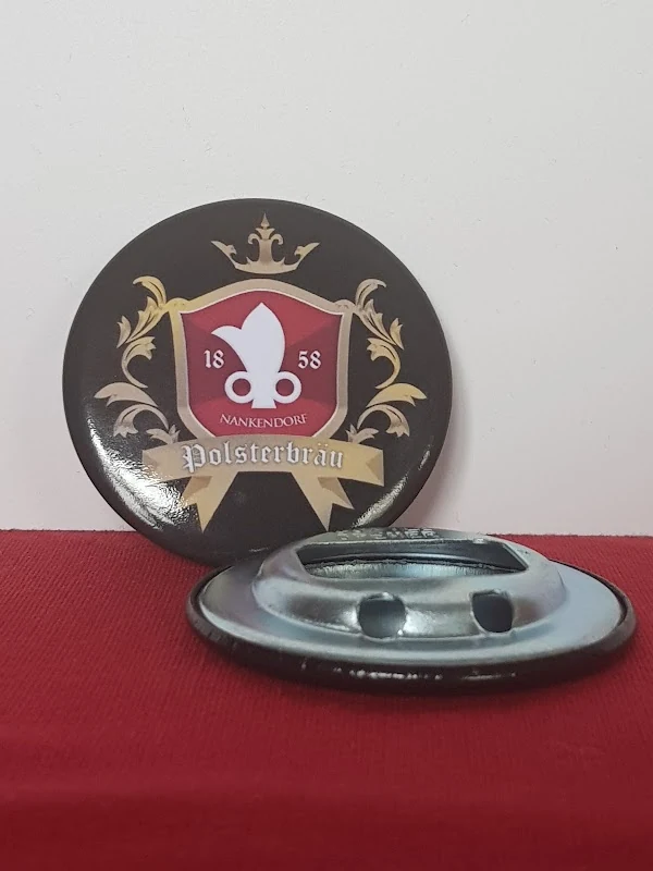 Historic round Polsterbräu promotional item